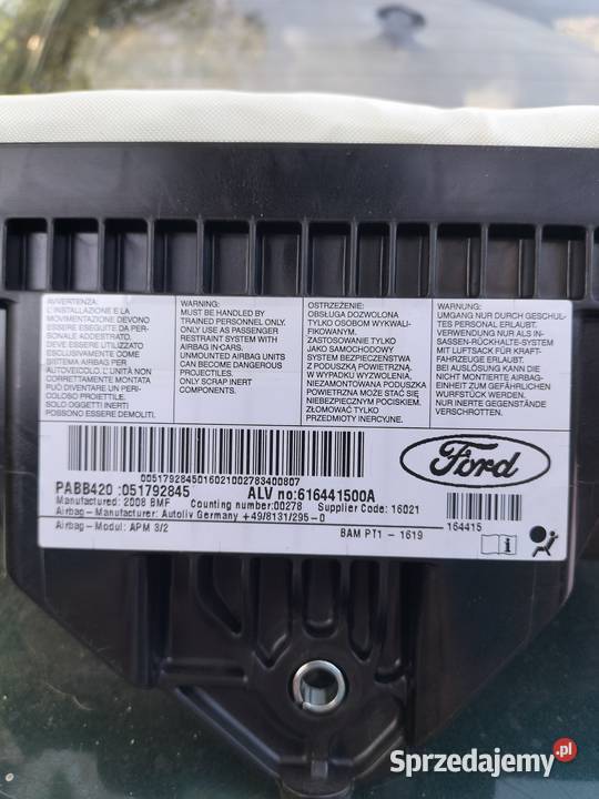 ford ka2 poduszka powietrzna pasażera air bag Nisko