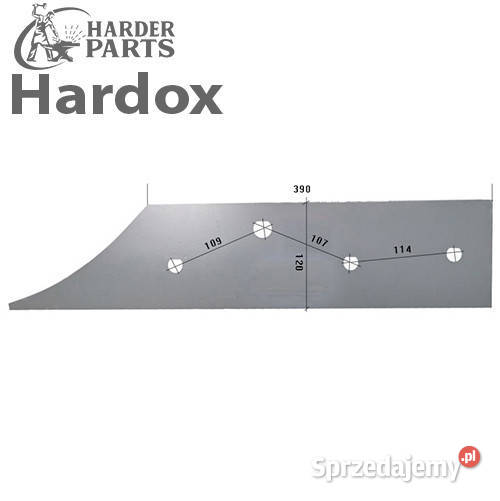 Płoza krótka HARDOX 1499ZP części do pługa Suwałki