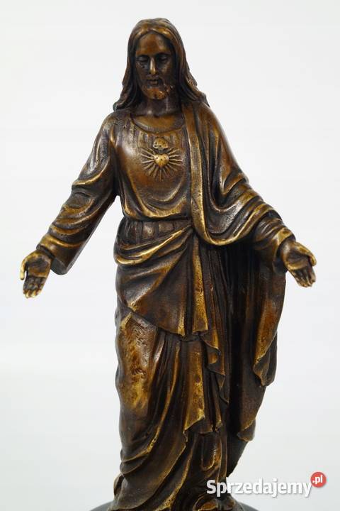 JEZUS CHRYSTUS figura z brązu rzeźba biblia Antyki, Sztuka, Kolekcje Gizałki