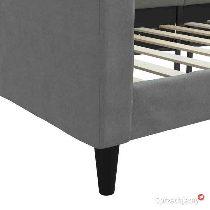 Sofa z funkcją spania ciemnoszara obita tkaniną 75cm mazowieckie Warszawa
