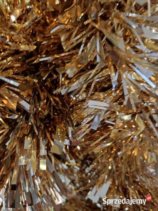 XXL gruby puchaty łańcuch złoty girlanda lameta świętokrzyskie Kielce