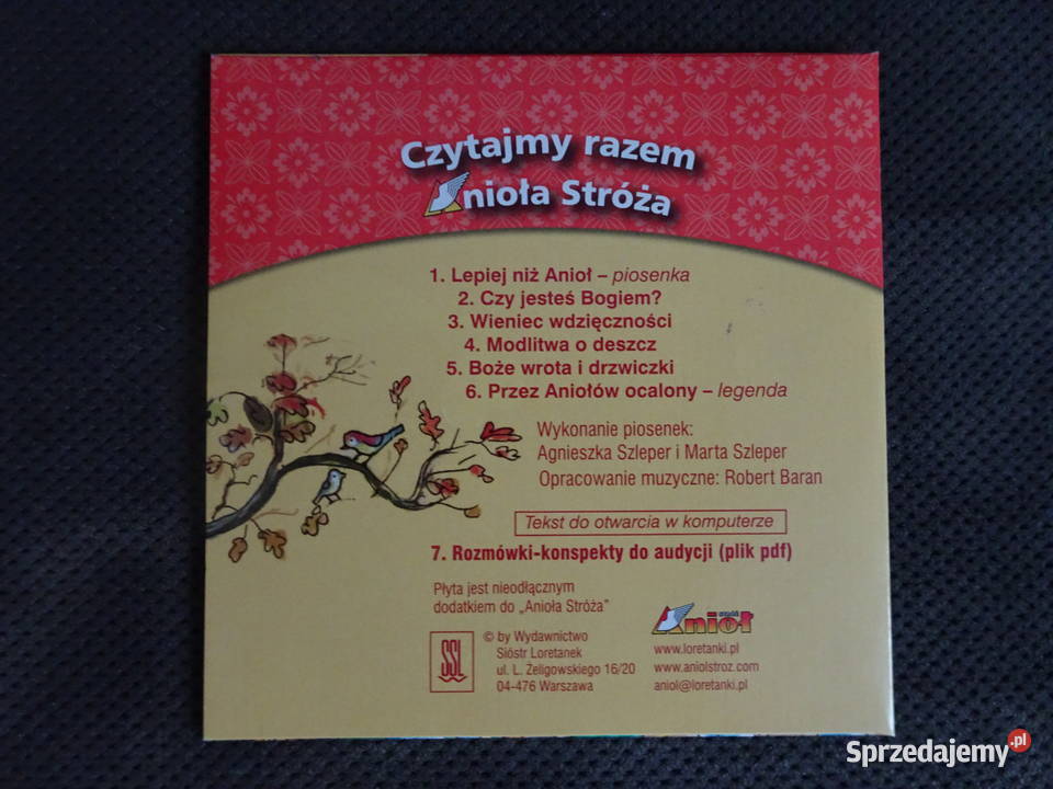 Płyta CD dzieci Czytajmy razem Anioła Stróża CD mazowieckie Warszawa