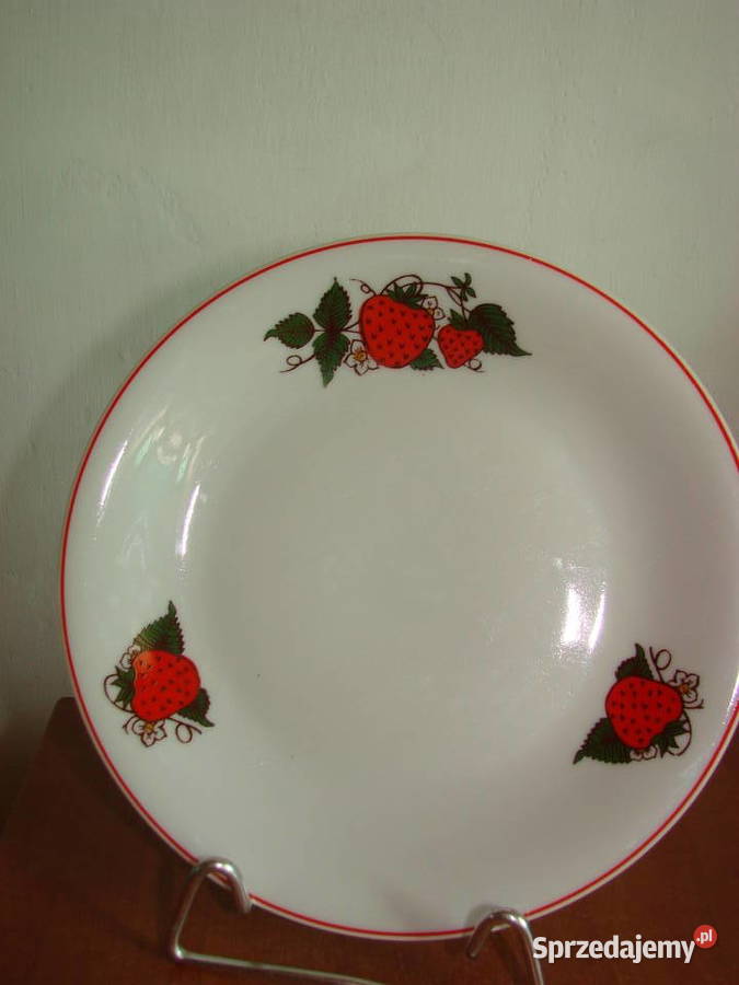 Lubiana Truskawki talerz deserowy pomorskie Pruszcz Gdański sprzedam