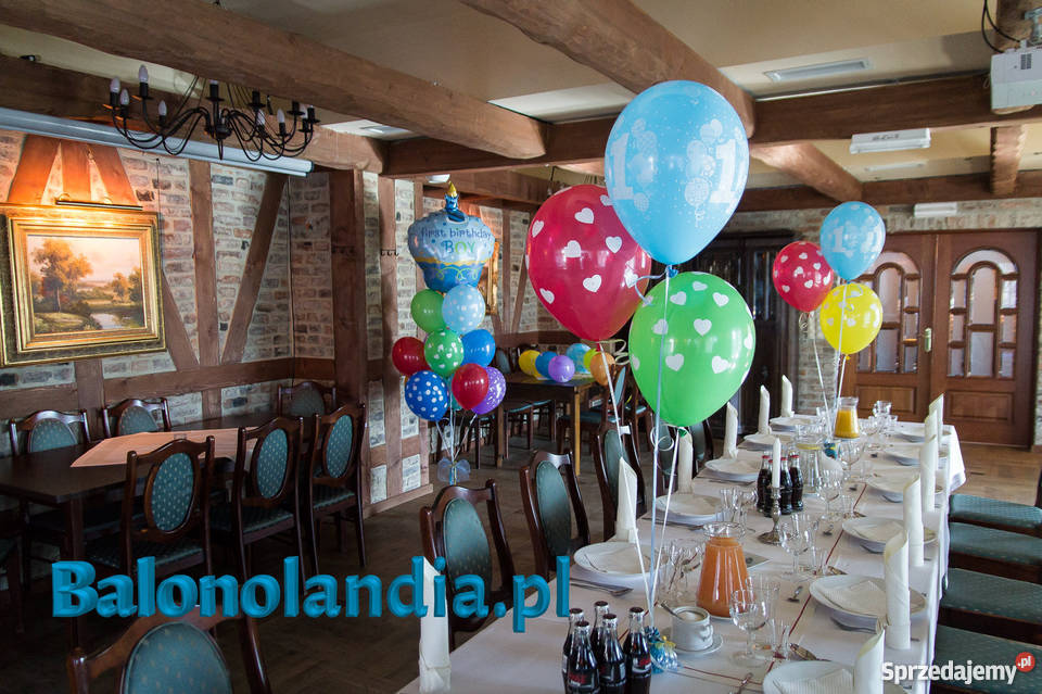 Balony na roczek balony z helem pierwsze urodzin Katowice