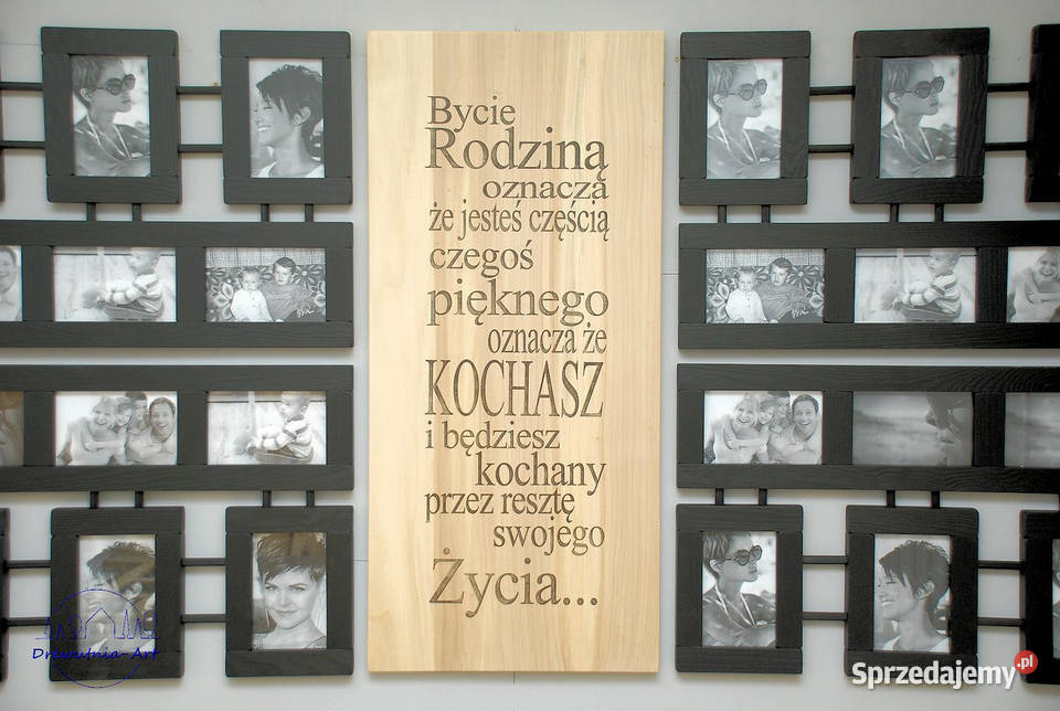 galeria ścienna drewniane ramki na zdjęcia do opolskie sprzedam