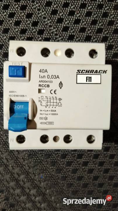 Wyłącznik różnicowo prądowy RCCB 40A003A Elektryka i akcesoria Rybnik
