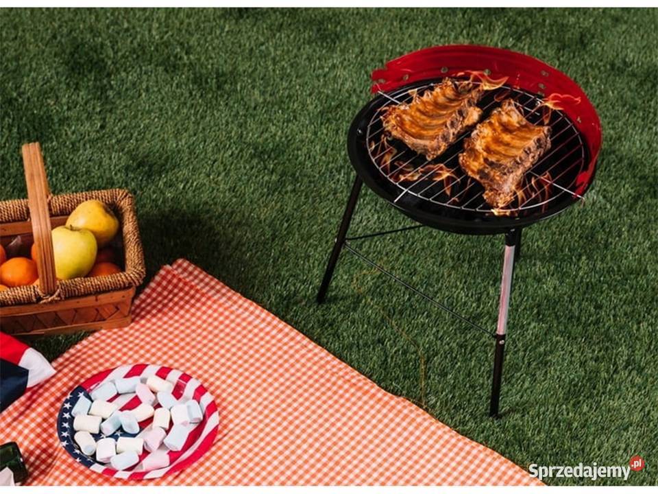 Grill węglowy brykietowy ogrodowy okrągły
