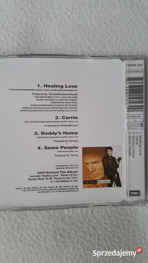 Cliff Richard Healing Love 1993 EMI CD single Puławy
