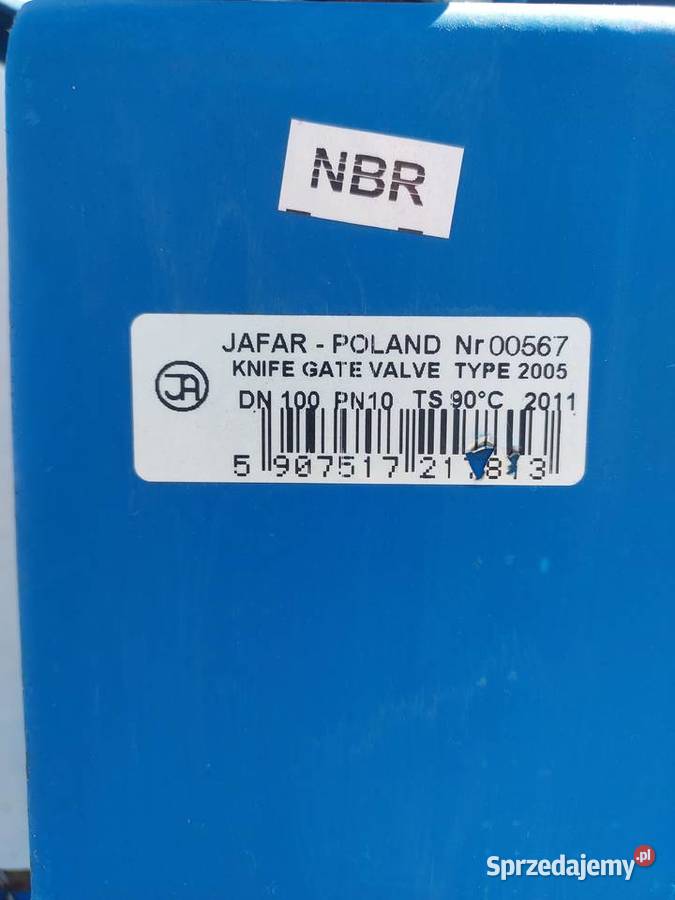 Zasuwa nożowa obustronnie szczelna DN 100 Z Łazy