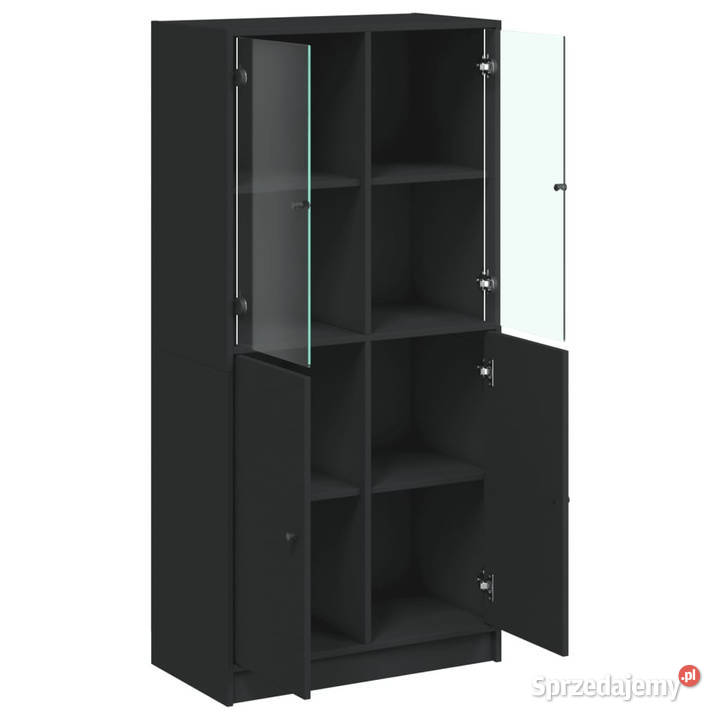 Szafka z drzwiczkami czarna 68x37x142 WM3295865 mazowieckie