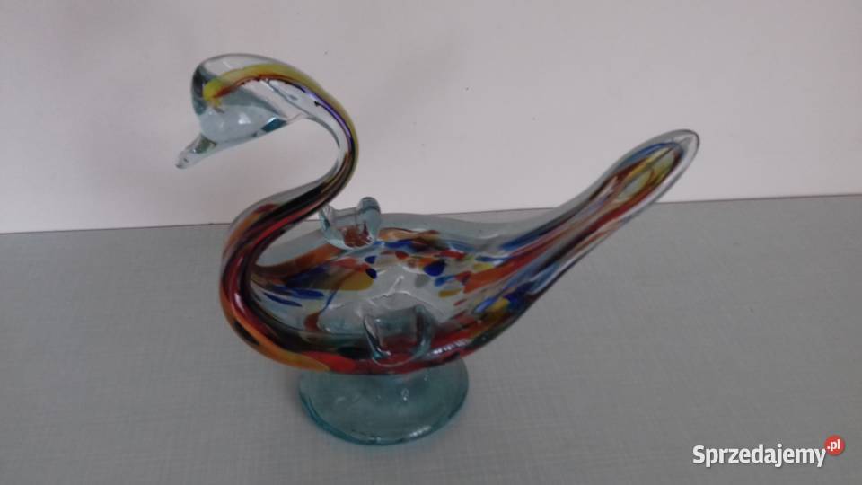 Popielniczka PRL szkło barwione Rzeszów