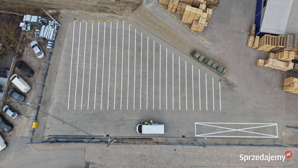 Malowanie parkingów oznakowanie poziome sklepów Gdańsk