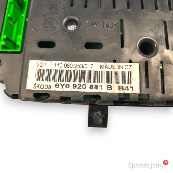 LICZNIK ZEGARY 6Y0920881B Skoda Fabia I 20 8V osobowe