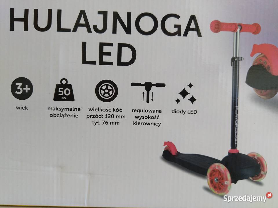 NAJTANIEJ Hulajnoga LED Trzykołowa 120mm śląskie