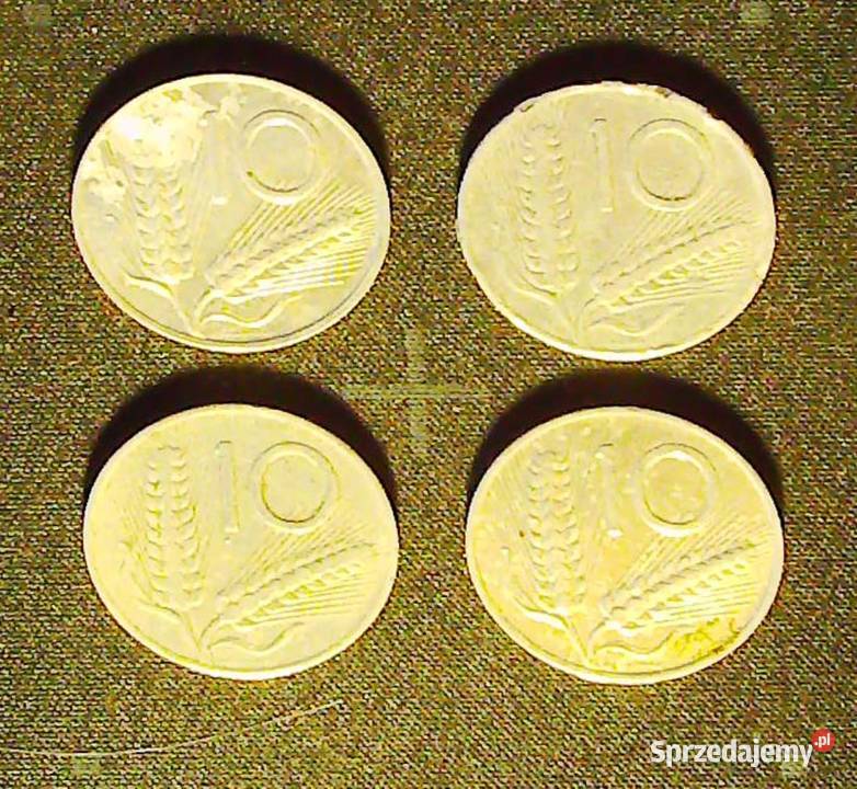 Monety 4 sztuki 10 włoskich lirów z 1982 1979 i Kraków