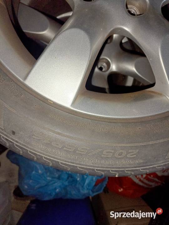 Felgi aluminiowe Peugeot 307 16 z oponami dolnośląskie Wrocław