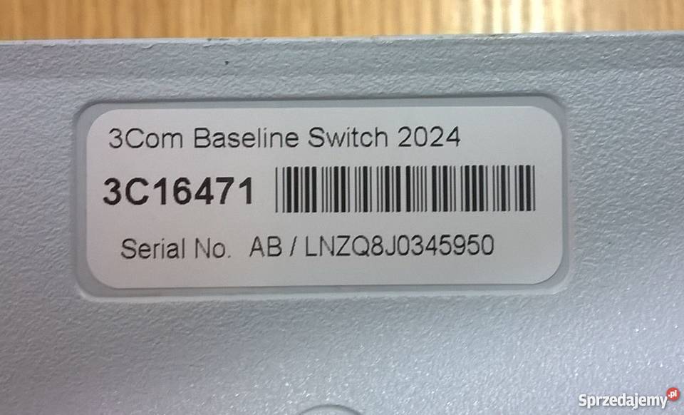 Switch 3COM Baseline 2024 3C16471 24 porty gw FV Częstochowa