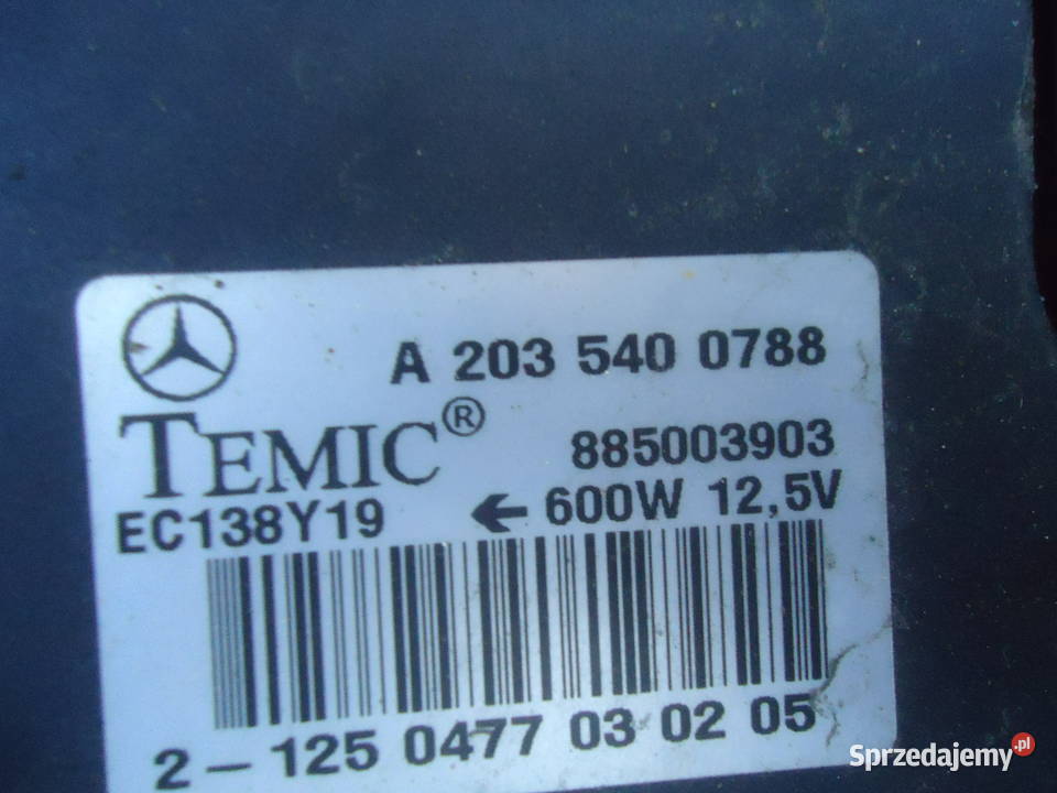 MERCEDES W203 W211 W212 W209 CLK WĘTYLATOR Wentylatory chłodnicy pomorskie