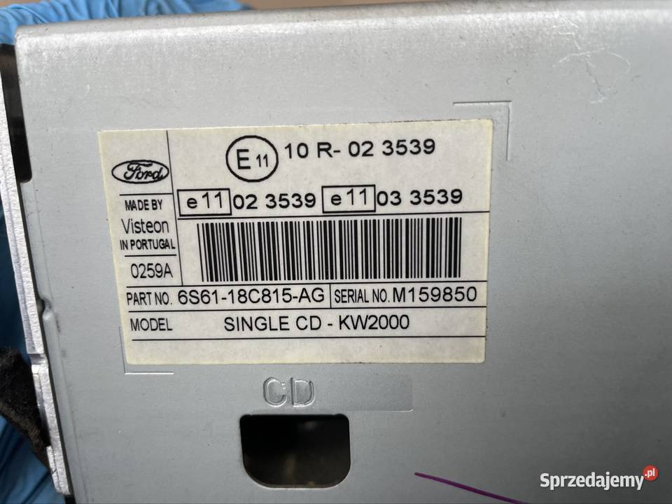 6000CD Radio fabryczne ford fiesta mk6 lift Szczecin