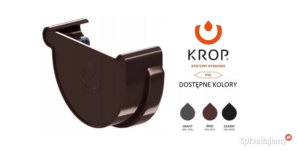 KROP PVC System rynnowy DENKO LEWE 100 BRĄZ