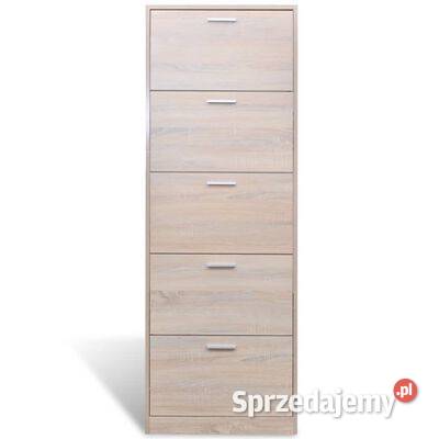 vidaXL Biała drewniana szafka na buty w kolorze Warszawa