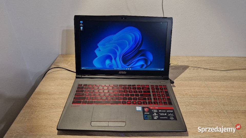 Laptop MSI GV62 7RD Windows 11i57300HQ256 gb Ozorków