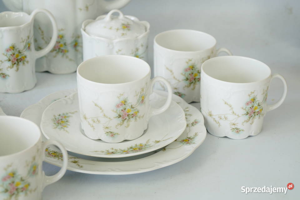 Rosenthal Monbijou Grune Ranke serwis kawowy do Porcelana i szkło Gizałki