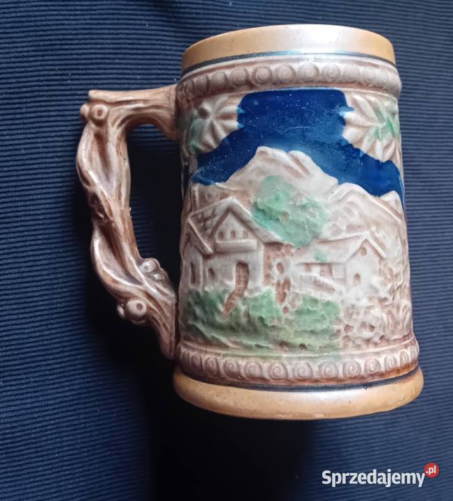 Dwa ceramiczne kufle ze scenkami rodzajowymi sprzedam