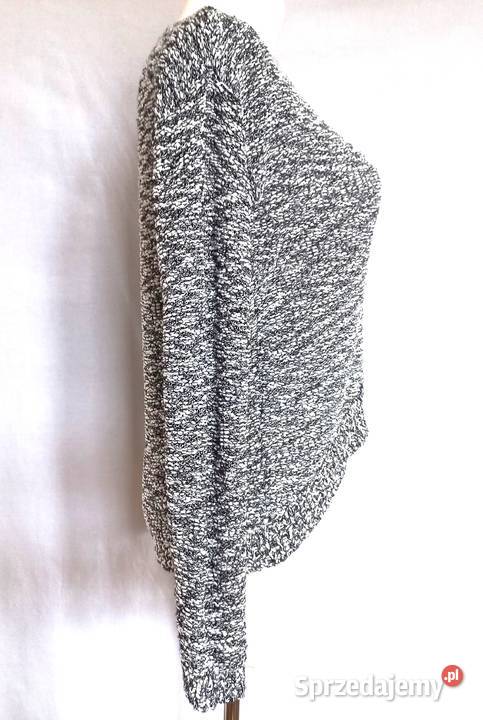 SWETER czarnobiały Damski r 38 NOWY Wkładane przez głowę
