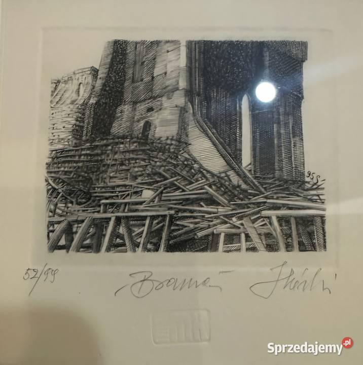 OBRAZ miedzioryt Krzysztof Skórczewski autograf Lublin sprzedam