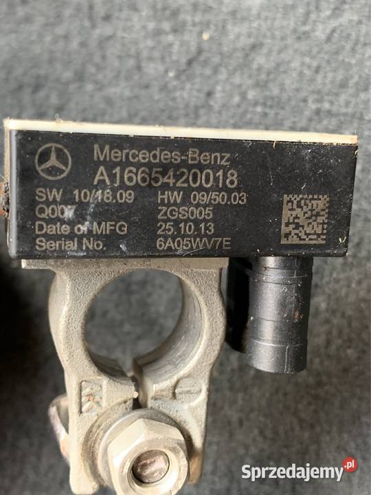 Klemą minusowa mercedes A1665420018 osobowe Szczecin