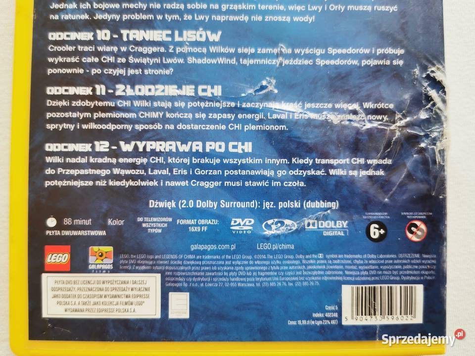 Film animowany LEGO Chima odcinki 912 część 3 DVD Puławy