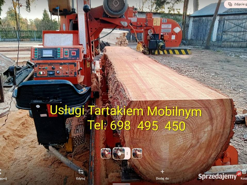 Tartak mobilny trak taśmowy przejezdny