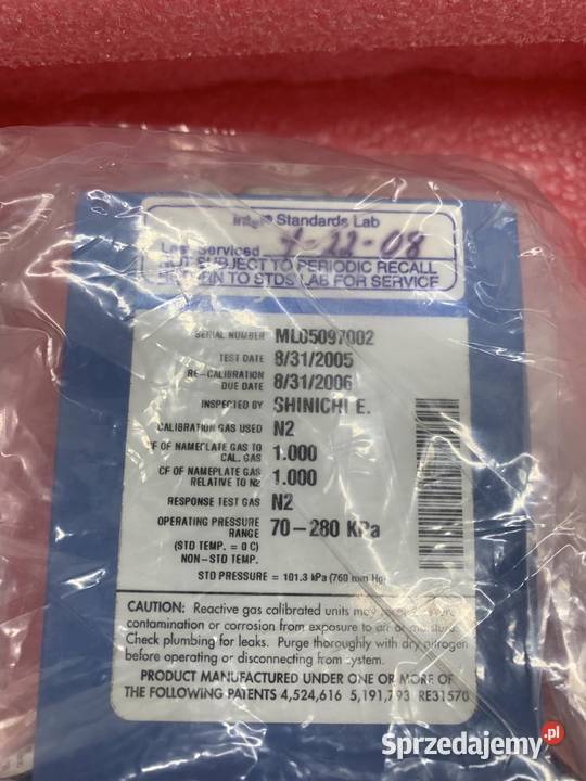 Mykrolis ML05097002 Gas N2 Mass Flow Controller Warszawa