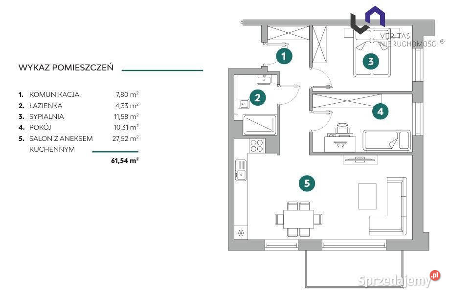 Mieszkanie 6145m2 3 pokojowe BielskoBiała Bielsko-Biała sprzedam