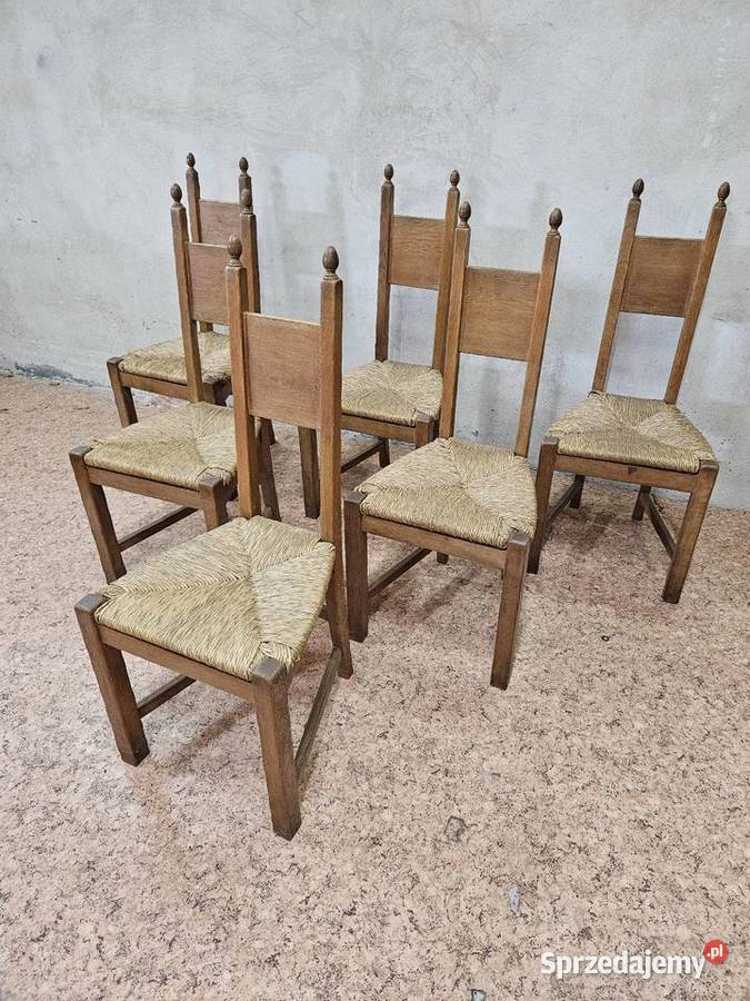 Stare stylowe krzesła drewniane małopolskie Nowy Sącz
