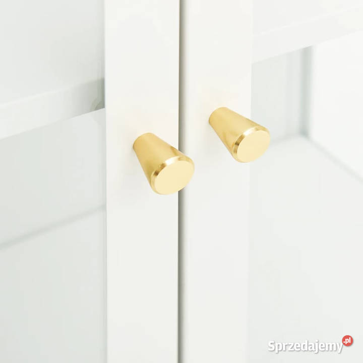 Szafka boczna biała 75x35x105 stal i szkło