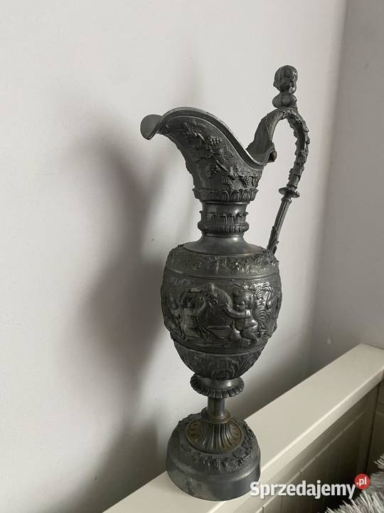 stara antyczna amfora cyna cynowa rzeźbiona Kraków sprzedam