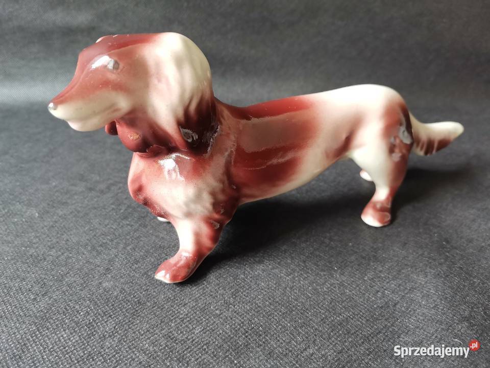Stara figurka porcelanowa Pies porcelana Jan sprzedam