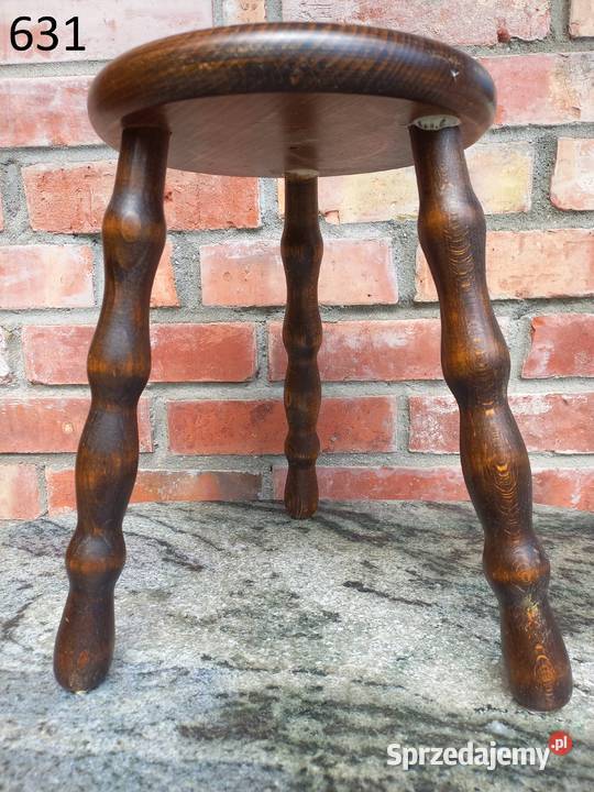 Kwietnik dębowy okrągły drewniany Stojak na Gawroniec