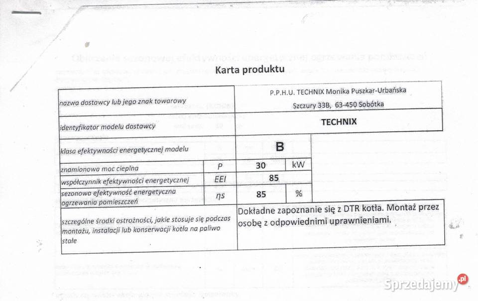 Kocioł 30kW 250m2 Podajnik 5 klasa Ecodesign Strzelce Opolskie