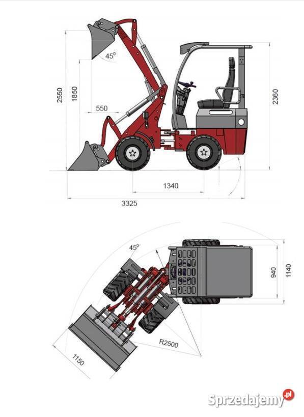 Ładowarko koparka przegubowa teleskopowa Hornet Rok produkcji 2024 świętokrzyskie Kielce