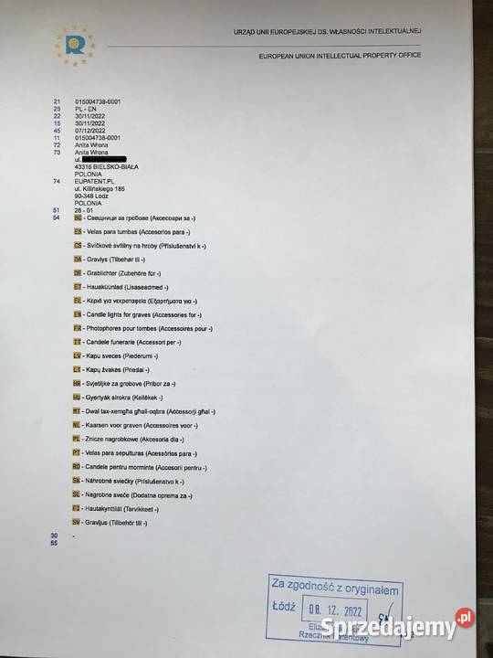Podstawka pod znicze Zniken Bielsko-Biała