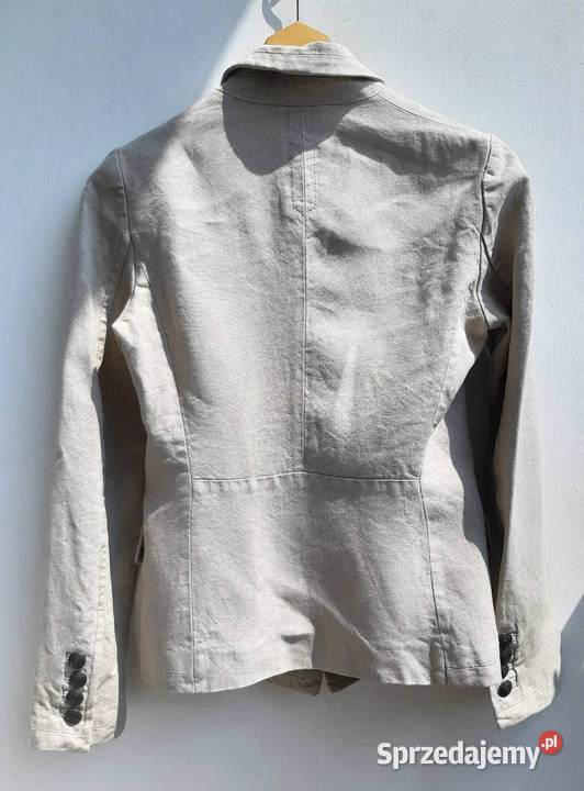 Massimo Dutti lniana marynarka żakiet damski 100 mazowieckie