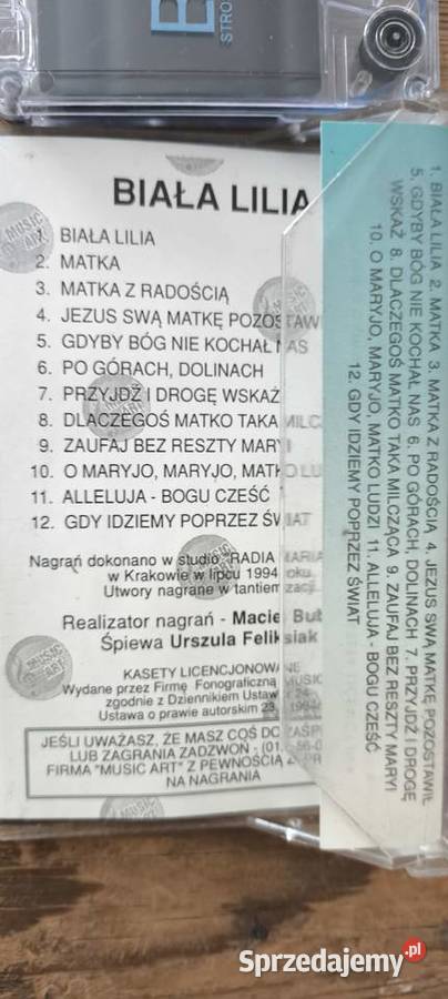 Pieśni kościelnebiała liliapod twą obronę 3 śląskie Gliwice sprzedam