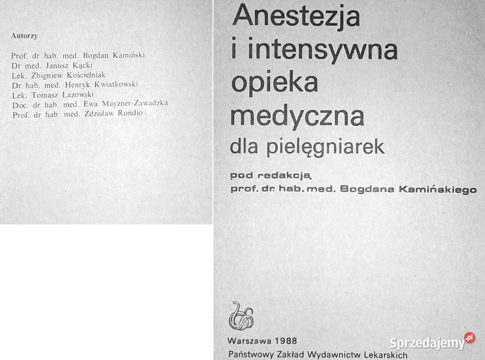 Anestezja i intensywna opieka medyczna miękka lubelskie Chełm sprzedam