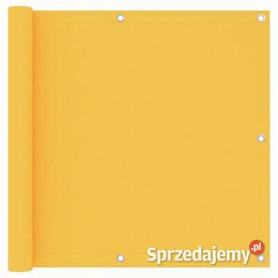 vidaXL Parawan balkonowy żółty 90x500 tkanina Warszawa