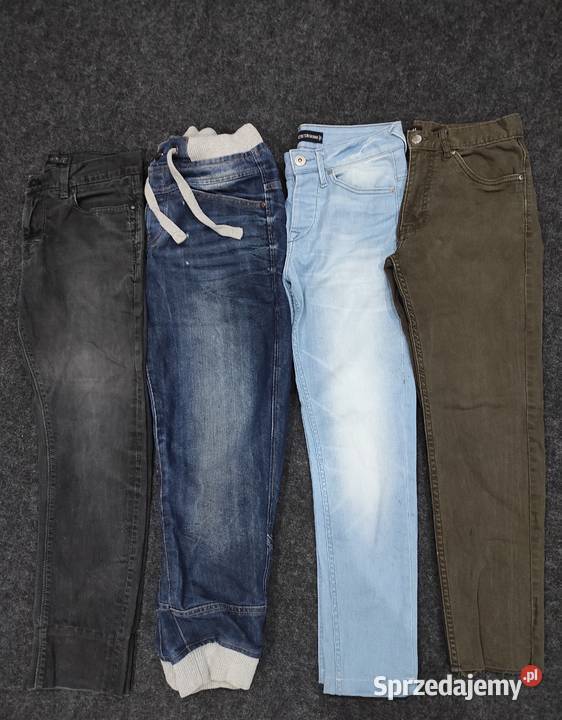 4 pary spodni denim jeans 158 młodzieżowe Lublin sprzedam