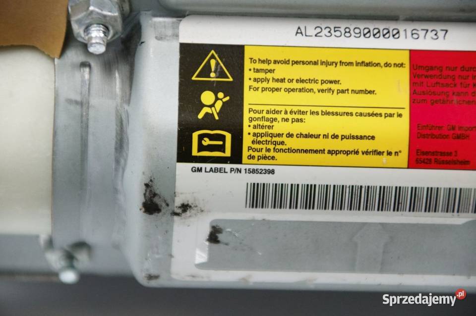 PODUSZKA AIRBAG CADILLAC ESCALADE ESV PASAŻERA