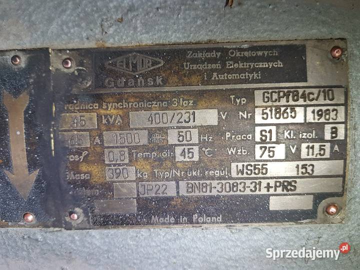 Agregat prądotwórczy ciągnikowy ELMOR 45kW